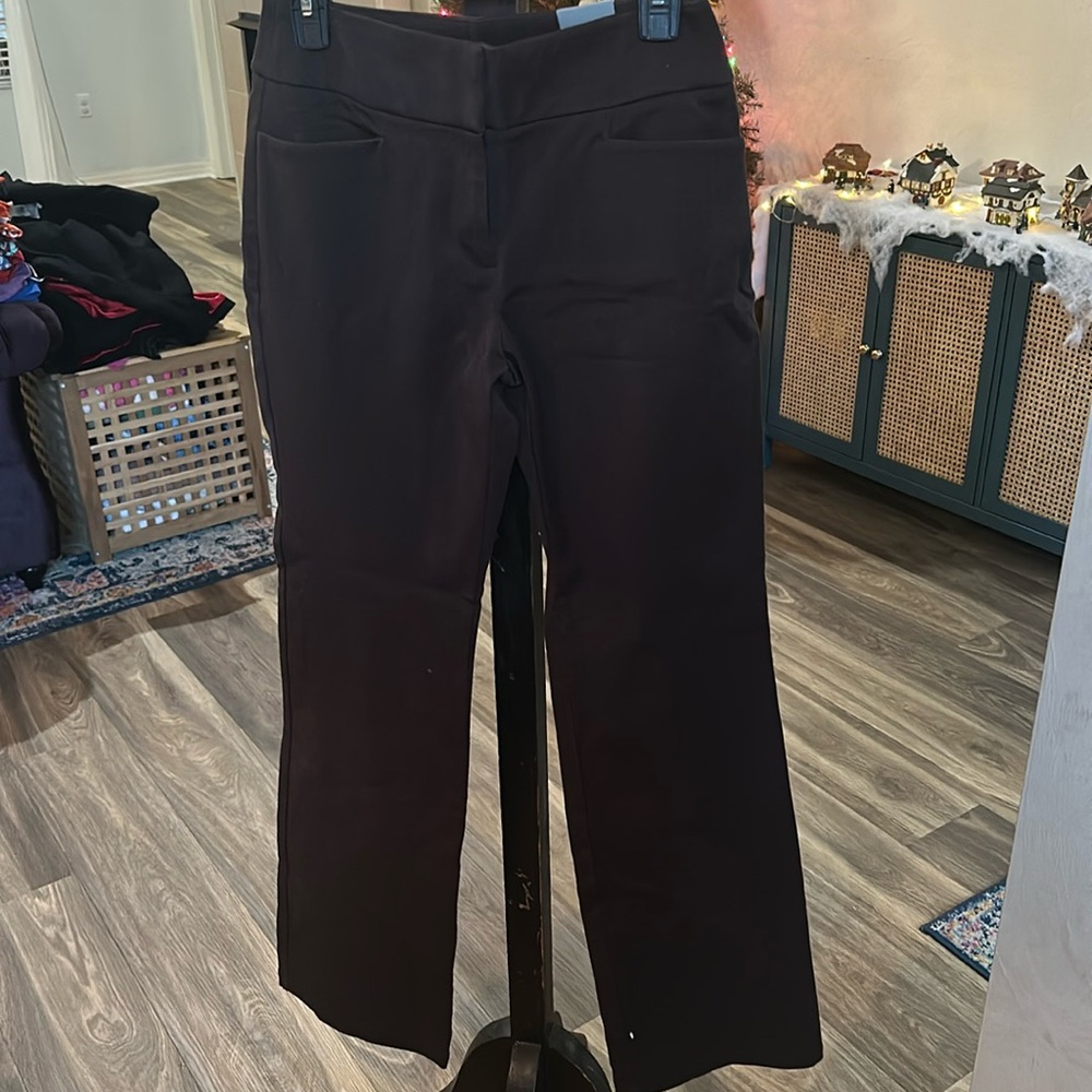 NWT Chico’s Size 0 Tall Original Dark Brown Classic Pants